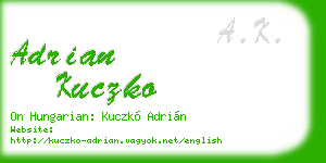 adrian kuczko business card